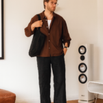 Old Money Classic Combo Shirt Set in Brown and Black Elegant Men?s Co Ord
