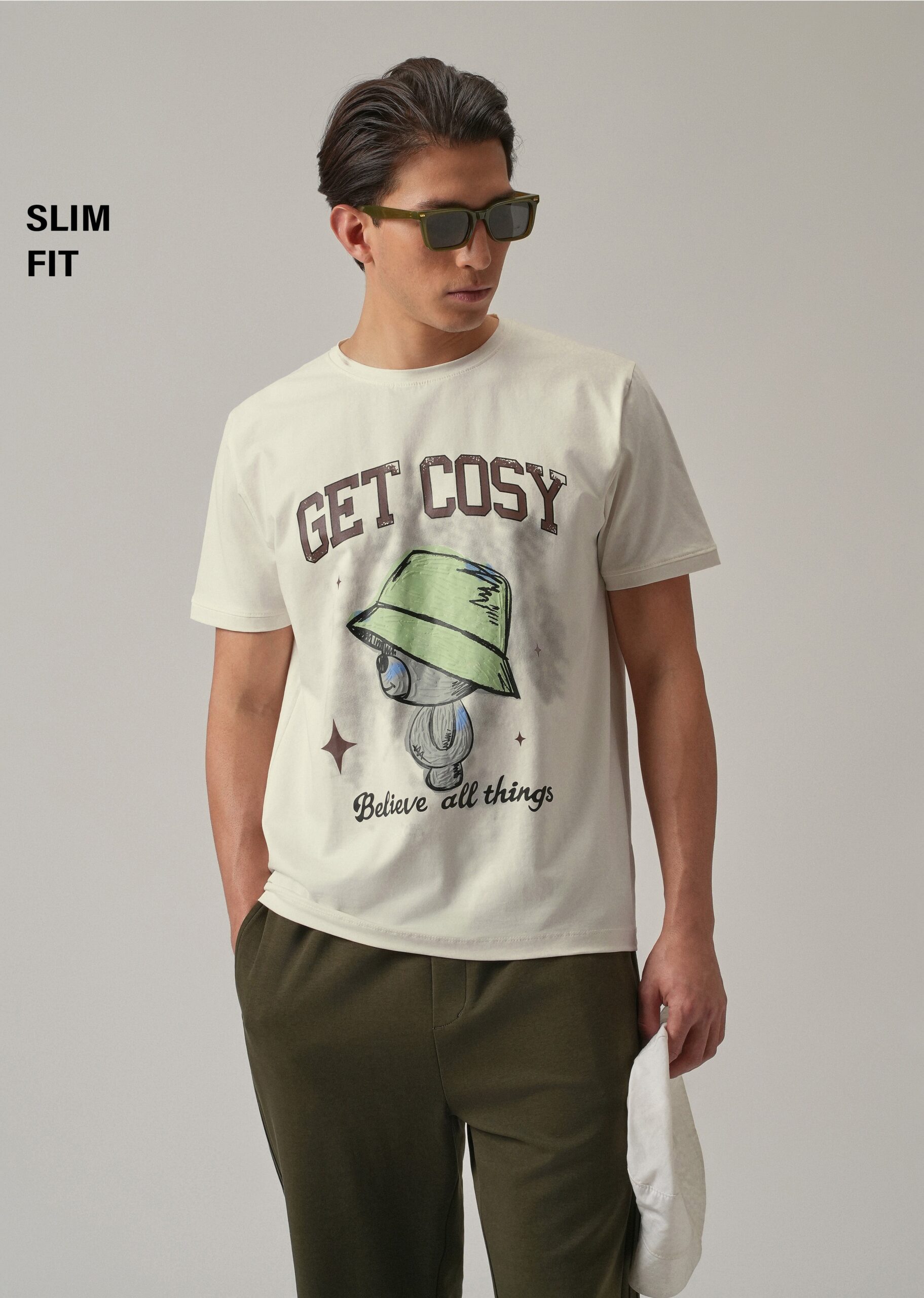 Cream_Printed_Slim_Fit_T-Shirt_5-scaled-1.jpg Cream Printed Slim Fit Cotton T Shirt - Image 1