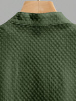 Men’s Textured Half Sleeve Green Shirt - Image 2