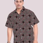 Patchwork Canvas Art Digital Men Plus Size Half Sleeve Shirt