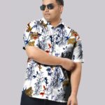 Bluebells Wild Floral Men Plus Size Half Sleeve Shirt