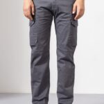 Dark Grey Cotton Cargo Pants for Urban Wear
