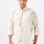 Whispers in Sage Soft Tone Embroidered Minimal Shirt