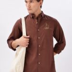 Brown Classic Heritage Embroidered Shirt