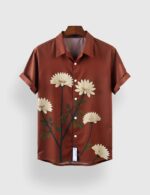 Maroon Lily Men’s Half Sleeves Printed Shirt Exclusive