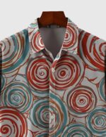Mlti Round Mandala Men’s Half Sleeves Printed Shirt Exclusive - Image 2