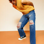 Vogue Blue Fashion-Forward Straight-Fit Denim Jeans