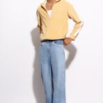 Fresh Light Blue Clean Look Casual Wide-Fit Denim Jeans