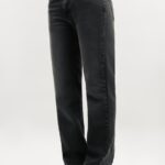 Charcoal Grey Minimal Everyday Straight-Fit Denim Jeans