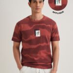 Red Dye Cactus Patch Graphic T Shirt