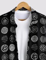 Black Mandala Men’s Half Sleeve Casual Printed Shirt - Image 2