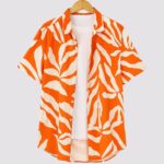 Orange Leaf Men’s Half Sleeve Casual Printed Shirt