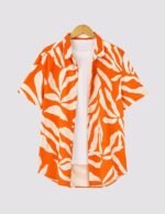 Orange Leaf Men’s Half Sleeve Casual Printed Shirt