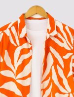 Orange Leaf Men’s Half Sleeve Casual Printed Shirt - Image 2