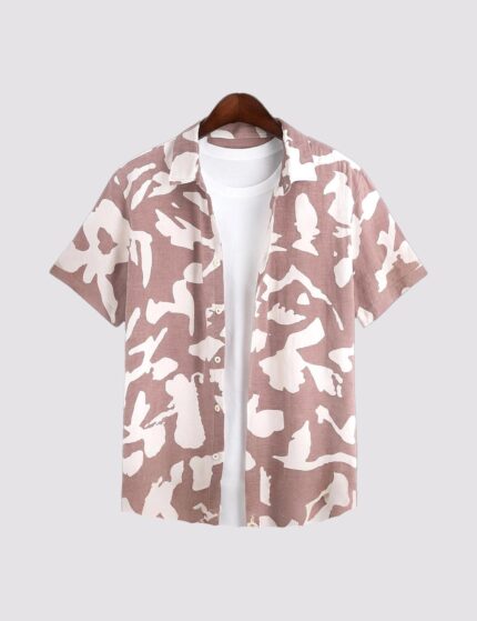 Peach Scratch Men’s Half Sleeve Casual Printed Shirt
