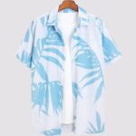 White Leaf Men’s Half Sleeve Casual Printed Shirt