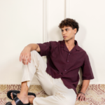 Old Money Cuban Combo Maroon and Beige Vintage Statement Men?s Outfit