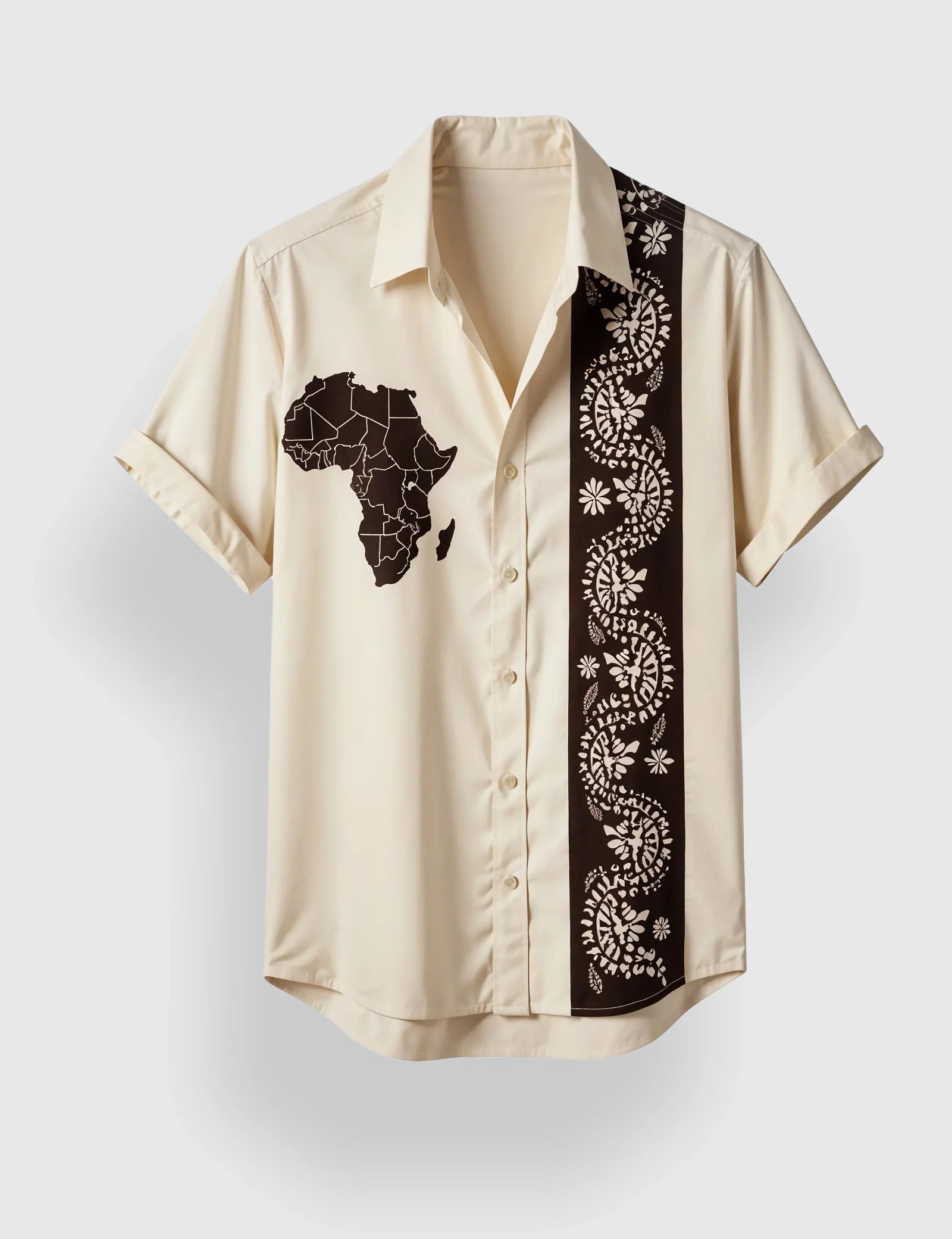 TS_AFRC_MAP_1.jpg Yellow White Patch Men’s Half Sleeves Printed Shirt Exclusive - Image 1