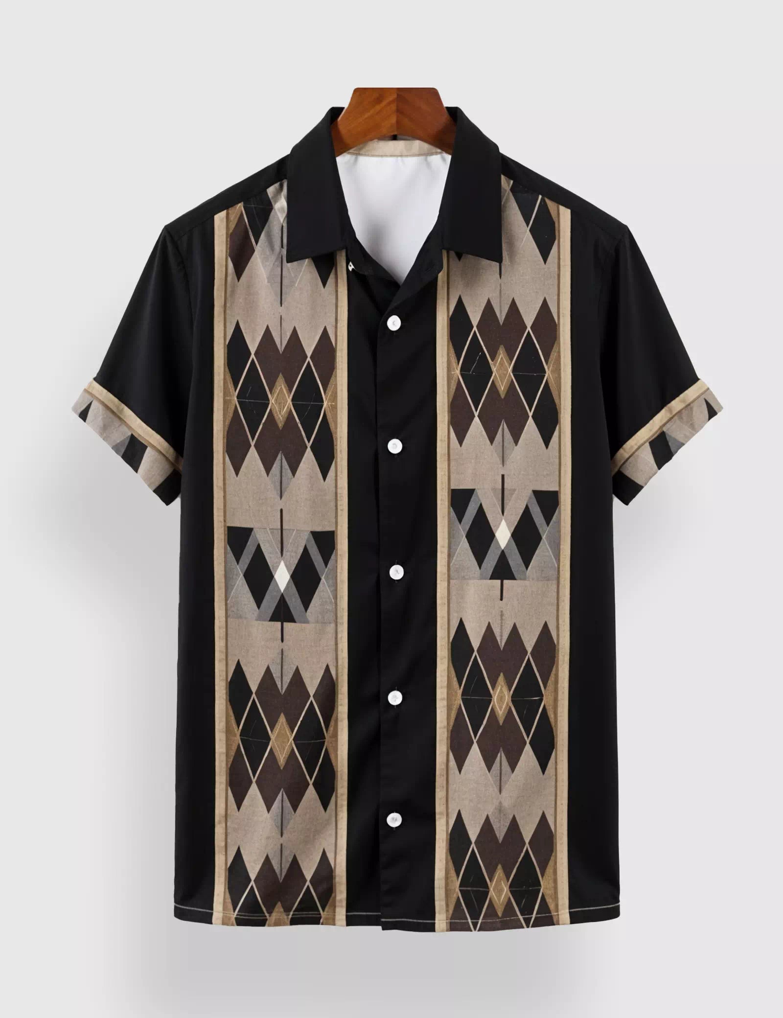TS_BL_ARROW_1.jpg Black Arrow Designer Men’s Half Sleeves Printed Shirt Exclusive - Image 1