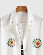 White Sunflower Men’s Half Sleeves Printed Shirt Exclusive - Image 2
