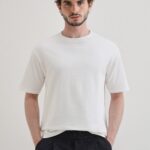 White Basic Relaxed Fit Cotton T Shirt