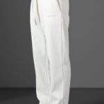 White Clean-Look Lounge Sweatpants for Men
