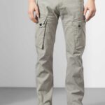 Light Grey Modern Utility Cargo Pants for Men