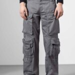 Urban Grey Utility Cargo Pants for Men with Relaxed Comfort