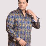 Alluring Artistic Digital Print Men Plus Size Shirt