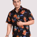 Baroque Art Digital Printed Men Plus Size Shirt