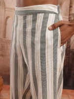 Men Variegated Striped Pure Cotton Co-Ords - Image 2