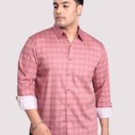 Classic Checkered Cotton Men Plus Size Full Sleeve Shirt