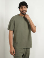 Oversized Textured T-shirt and Joggers Co-ord Set - Image 2