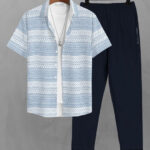 Printed Short Sleeves Shirt With Trousers Co-Ords