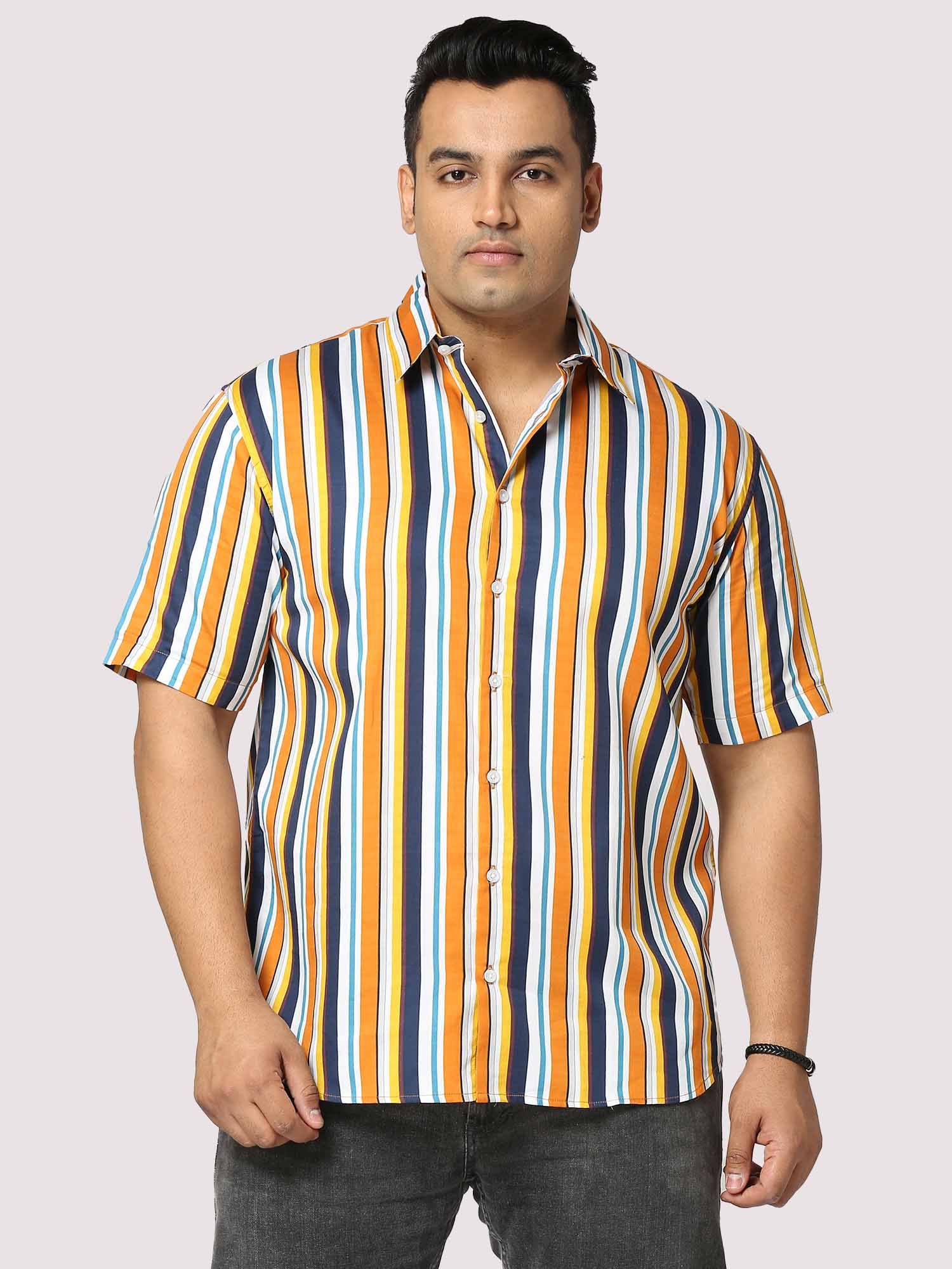 lemon-stripes-digital-printed-half-shirt-men-s-plus-size-guniaa-fashions-1.jpg Lemon Stripe Digital Printed Men Plus Size Half Sleeve Shirt - Image 1