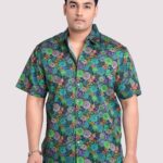 Succulent Botanical Digital Print Men Plus Size Shirt
