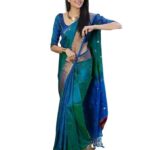 Women's Kanjivaram Woven Soft Silk Saree With Blouse Piece