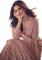 Women's Maxi Anarkali Dress (122-PINK_Pink_Free Size) - Image 4